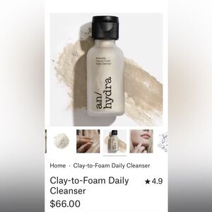 NEVER USED an/hydra clay to foam moisturizer.